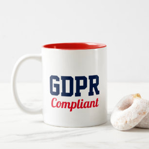 Eftergiven GDPR Två-Tonad Mugg