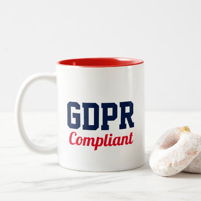 Eftergiven GDPR Två-Tonad Mugg (Med munk)