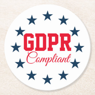 Eftergiven GDPR Underlägg Papper Rund
