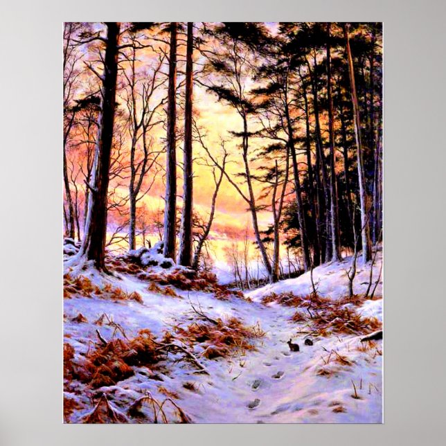 Efterglow, berömdens målning av Joseph Farquharson Poster (Framsidan)