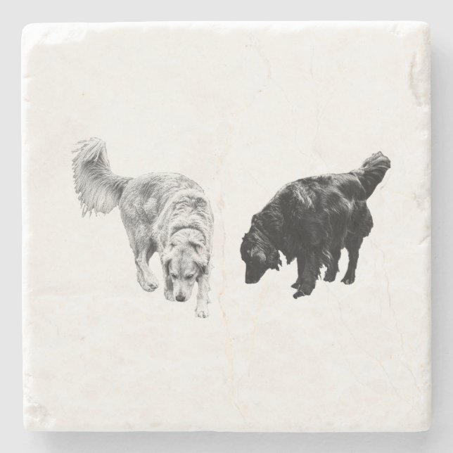 Efterglow Bord Hush - Retriever Duo Stenunderlägg (Framsidan)