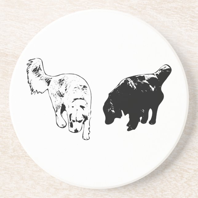Efterglow Bord Hush - Retriever Duo Underlägg (Framsidan)