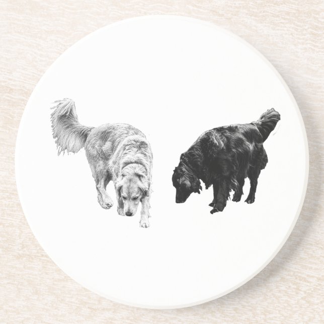 Efterglow Bord Hush - Retriever Duo Underlägg (Framsidan)