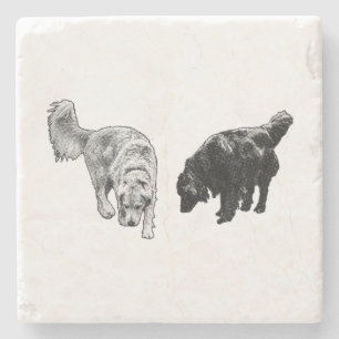Efterhandsglow Dot Sip - Retriever Duo Stenunderlägg