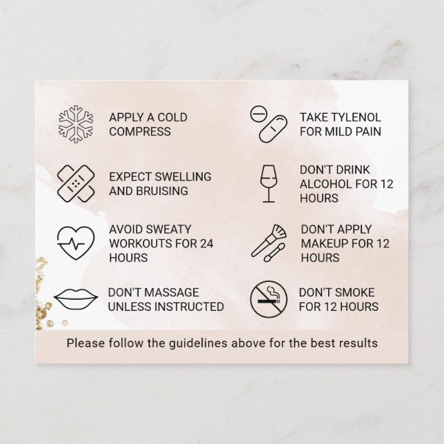 Efterhandsinstruktion för Filler PostCard Vykort (Baksida)