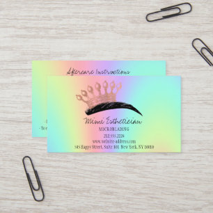 Efterhandsinstruktioner Eyebrow Krona Ro Holograp Visitkort