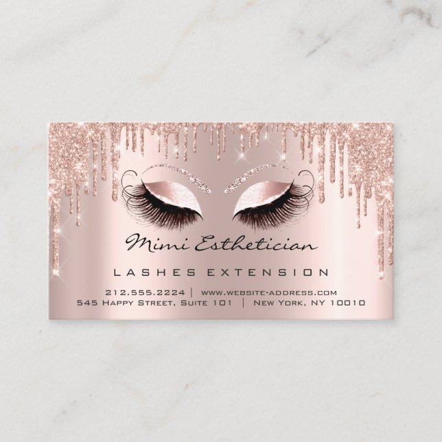 Efterhandsinstruktioner Eyelash Ro Drips VIP Visitkort (Framsida)