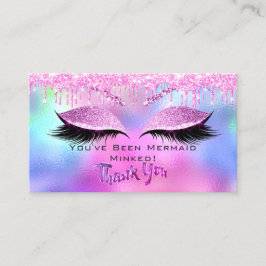 Efterhandsinstruktioner Eyelash Rosa DripsTack Visitkort