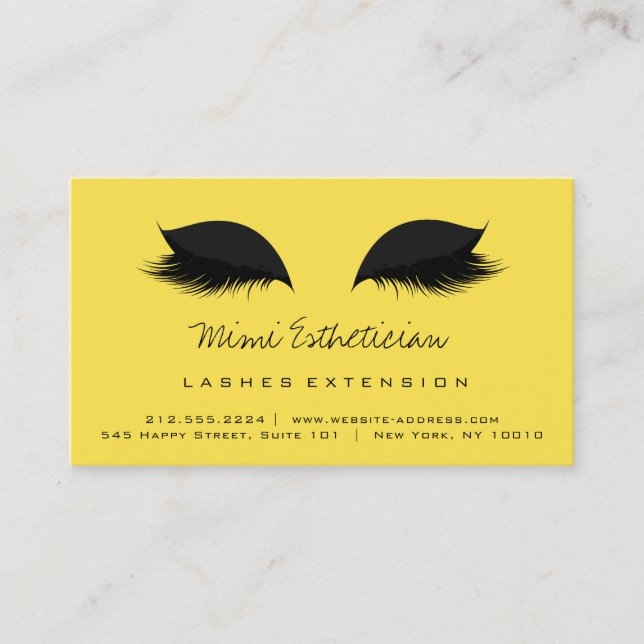 Efterhandsinstruktioner Gulten Lash Extension Blac Visitkort (Framsida)