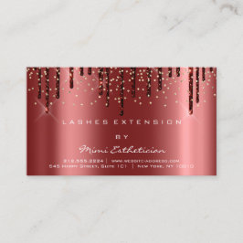 Efterhandsinstruktioner Lash Burgundy Drip Confett Visitkort