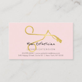 Efterhandsinstruktioner Lash Curve Guld Rosa Visitkort