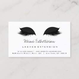 Efterhandsinstruktioner Lash Extension Black White Visitkort