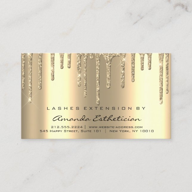 Efterhandsinstruktioner Lash Extension Dips Spark Visitkort (Framsida)