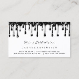Efterhandsinstruktioner Lash Glitter Black Drips Visitkort