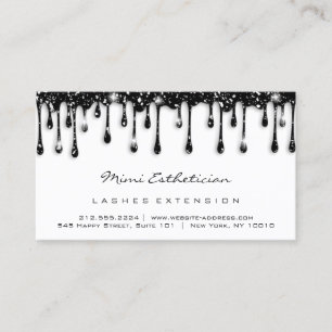 Efterhandsinstruktioner Lash Glitter Black Drips Visitkort
