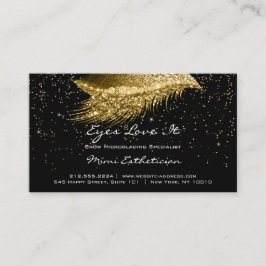 Efterhandsinstruktioner: Lash Makeup Black Guld Visitkort