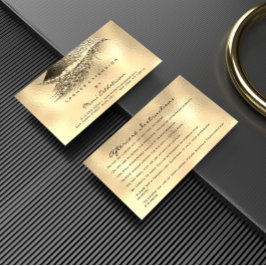 Efterhandsinstruktioner Lash Metallic Guld Lux Visitkort