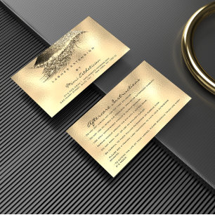Efterhandsinstruktioner Lash Metallic Guld Lux Visitkort