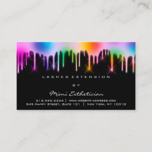 Efterhandsinstruktioner Lash Rainbow Drip Holograp Visitkort