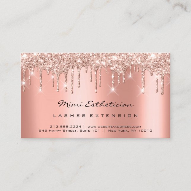 Efterhandsinstruktioner Lash Ro Coral Drips VIP Visitkort (Framsida)
