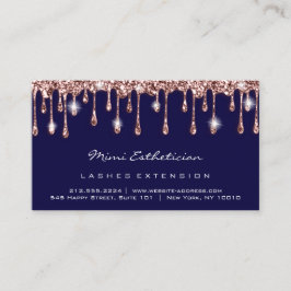 Efterhandsinstruktioner: Lash Ro Glitter Drip Navy Visitkort