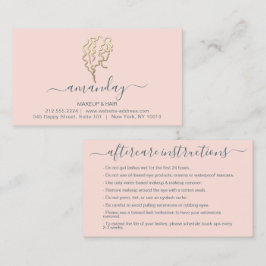Efterhandsinstruktioner Lash Ro Guld Logotyp Minim Visitkort