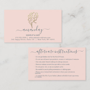 Efterhandsinstruktioner Lash Ro Guld Logotyp Minim Visitkort