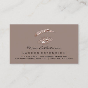 Efterhandsinstruktioner Lash Ro Öga Logotyp Bronz Visitkort