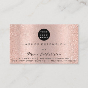 Efterhandsinstruktioner Lash Ro Rosa Glitter Logot Visitkort