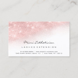 Efterhandsinstruktioner Lash Rosa Glitter White Visitkort