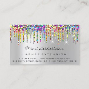 Efterhandsinstruktioner Lash Silver Holograph Drif Visitkort