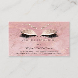 Efterhandsinstruktioner Lash Studio Rosa Marble Visitkort