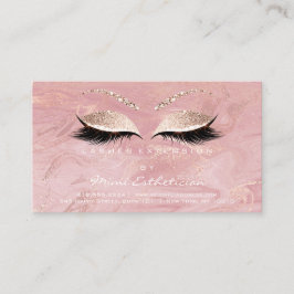 Efterhandsinstruktioner Lash Studio Rosa Marble Visitkort
