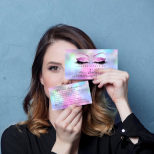 Efterhandsinstruktioner Lash Studio Rosa Small Visitkort