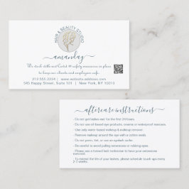 Efterhandsinstruktioner Lash White Logotyp QR CODE Visitkort