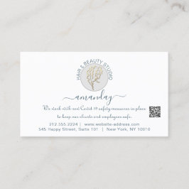 Efterhandsinstruktioner Lash White Logotyp QR CODE Visitkort