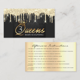 Efterhandsinstruktioner Logotypen Lash Soft Guld D Visitkort