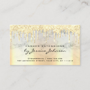 Efterhandsinstruktioner Luxury Guld Glitter Drives Visitkort
