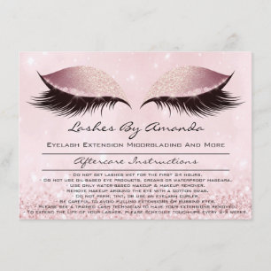 Efterhandsinstruktioner Rosa Gol Makeup Inbjudningar