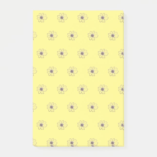 Efterhandsnoter för Flower Mönster Post-it Block (Framsida)
