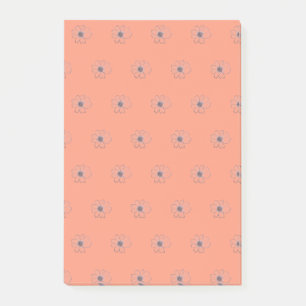 Efterhandsnoter för Flower Mönster Post-it Block