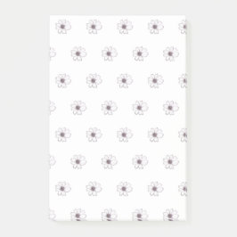 Efterhandsnoter för Flower Mönster Post-it Block