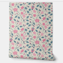 Efterhängande blommor - Paisley - Mjuk rosa & damm