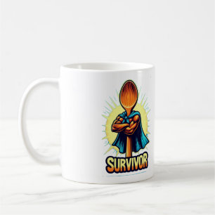 Efterlevande av träsked kaffemugg