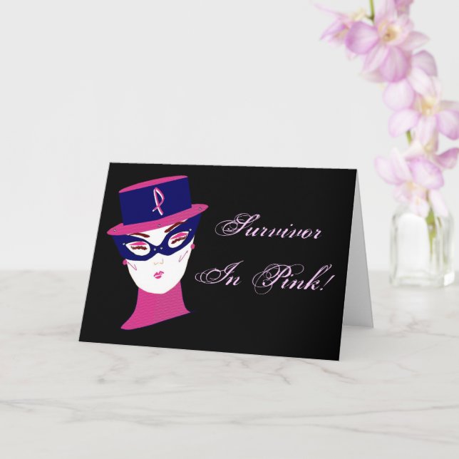 Efterlevnad av Rosa Breast Cancer Awareness I Card Kort (Orkide)