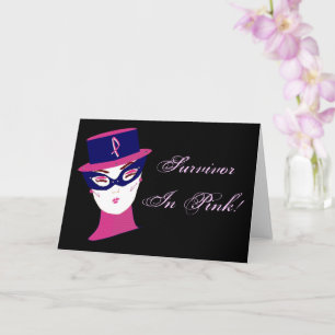 Efterlevnad av Rosa Breast Cancer Awareness I Card Kort