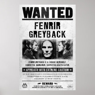 Efterlysningsaffisch för Fenrir Greyback Poster