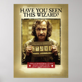 Efterlysningsaffisch för Sirius Black Poster