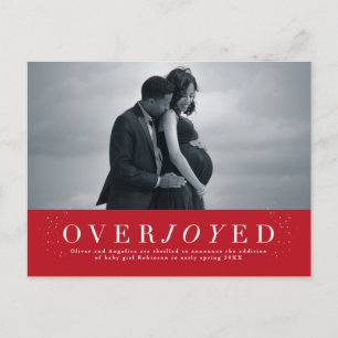 Efterlysningskort för överlycklig helgdag gravid meddelande vykort