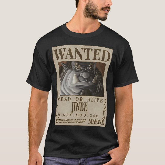 Efterlyst Död eller Levande Jinbe T Shirt (Framsida)